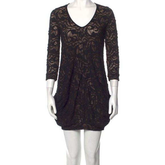 Anne Fontaine Black Lace Bubble Dress Sz. 36 (US 0-2) - Picture 1 of 8